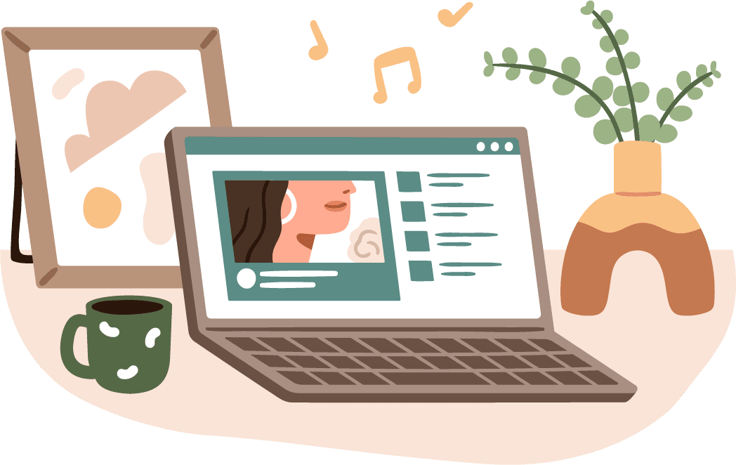 Woman journaling on laptop